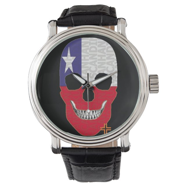 HANDSKULL Chile watch mens leather  B2 (Front)
