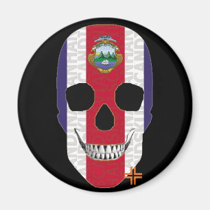 HANDSKULL Costa Rica round magnet   B2