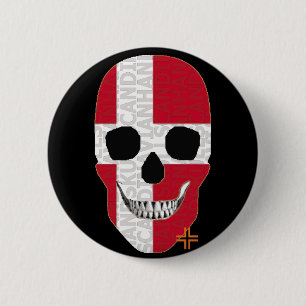 HANDSKULL Denmark Round Badge black B2