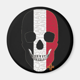HANDSKULL Egypt round magnet   B2