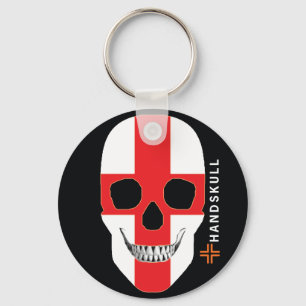 HANDSKULL England,Happy skull,England flag Key Ring