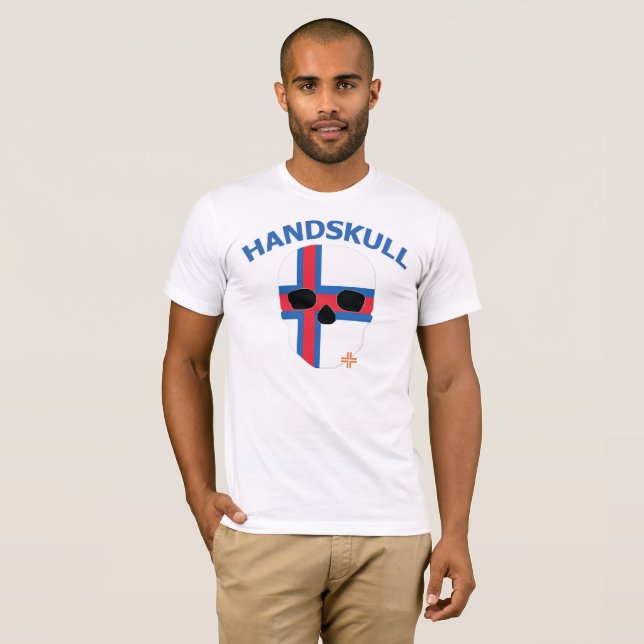 HANDSKULL Faroe Islands - Basic white short sleeve T-Shirt (Front Full)