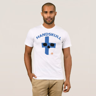 HANDSKULL Finland - Basic white short sleeve T-Shirt