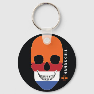 HANDSKULL Holland,Happy skull,Holland flag Key Ring