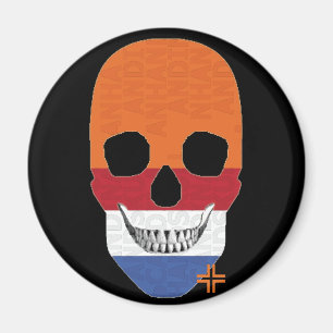 HANDSKULL Holland round magnet   B2