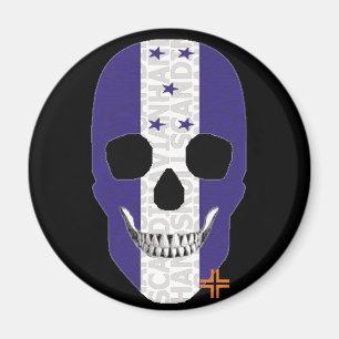HANDSKULL Honduras round magnet B2