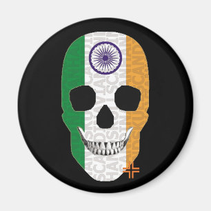 HANDSKULL India round magnet B2