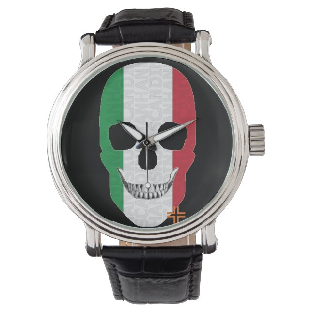 HANDSKULL Italy watch mens leather  B2 (Front)