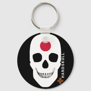 HANDSKULL Japan,Happy skull,Japan flag Key Ring