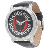 HANDSKULL LIV blood watch mens leather  P3 (Angled)