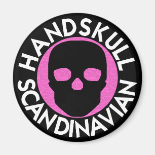 HANDSKULL LIV Bubble Gum round magnet   P3
