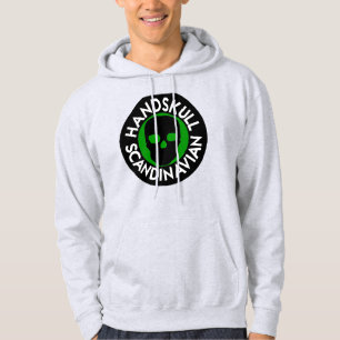 HANDSKULL LIV Forest Green Hooded Sweatshirt  blac
