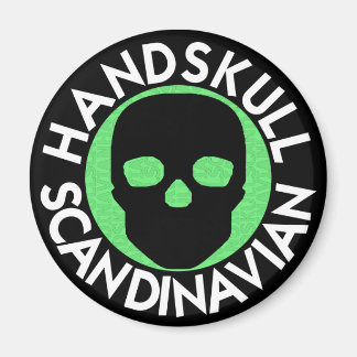 HANDSKULL LIV Harlequin round magnet   P3