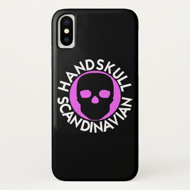 HANDSKULL LIV Hot Pink case iPhone X   P3 (Back)