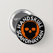 HANDSKULL LIV orange Round Badge   P3 (Front & Back)