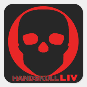 HANDSKULL Liv - pegatina Square Sticker