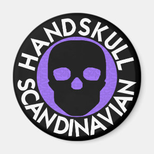 HANDSKULL LIV Violet round magnet   P3