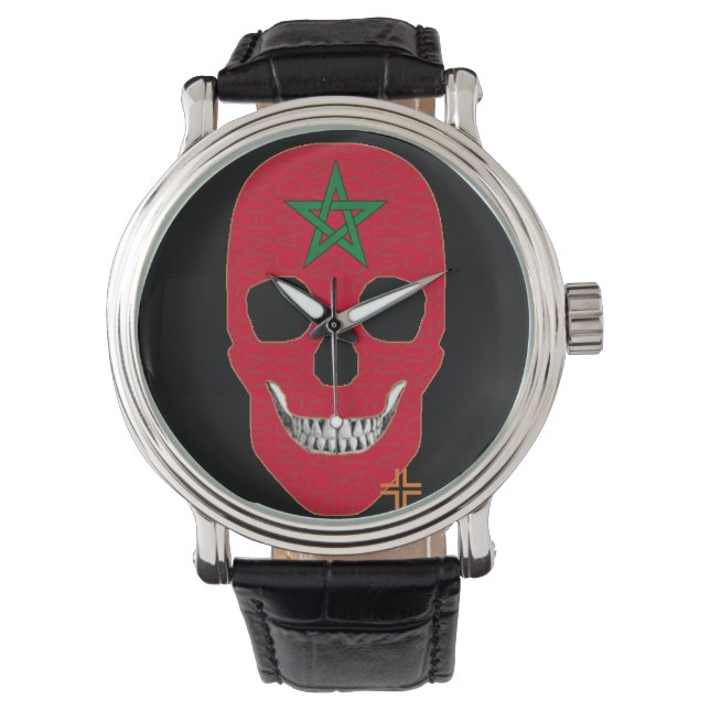 HANDSKULL Morocco watch mens leather  B2 (Front)