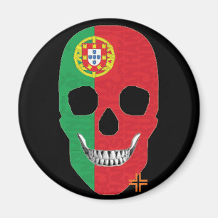 HANDSKULL Portugal round magnet   B2