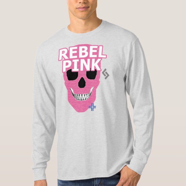 HANDSKULL Rebel Pink Long Sleeve T-Shirt B2 (Front)