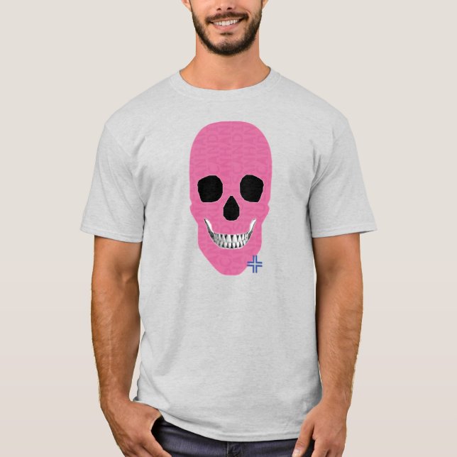 HANDSKULL Rebel Pink t-shirt basic   B2 (Front)