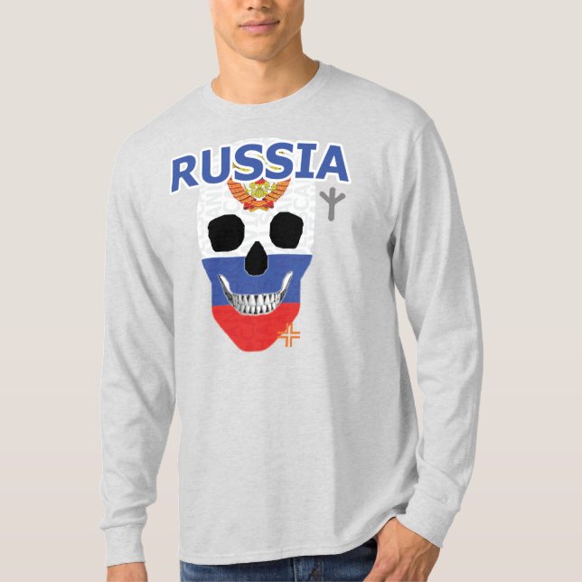 HANDSKULL Russian Long Sleeve T-Shirt B2 (Front)