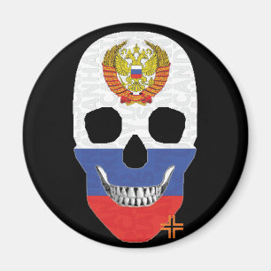 HANDSKULL Russian round magnet B2