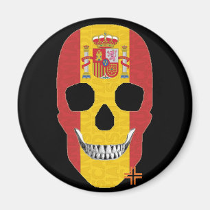 HANDSKULL Spain round magnet   B2