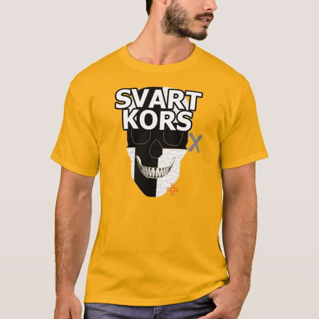 HANDSKULL Svart Kors t-shirt basic B2 (Front)