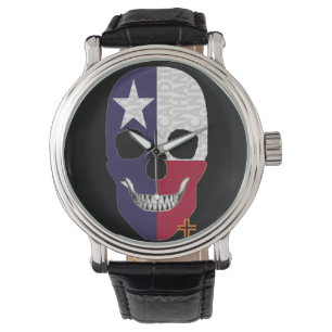 HANDSKULL Texas watch mens leather B2