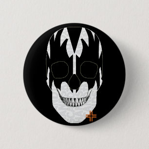 HANDSKULL Vampire Round Badge black B2