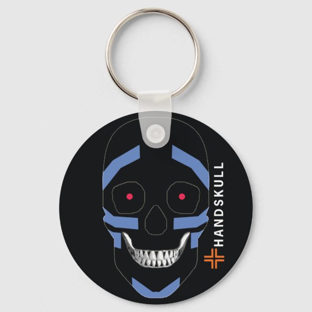 HANDSKULL Warrior,Happy skull,Warrior flag Key Ring (Front)