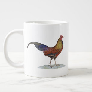 Handsome Alert Rooster Large Coffee Mug
