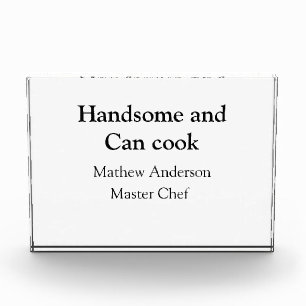 Handsome and can cook add name master chef date photo block