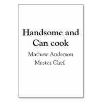 Handsome and can cook add name master chef date