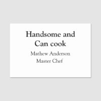 Handsome and can cook add name master chef date