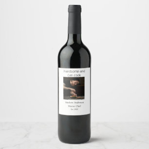Handsome and can cook add name master chef date wine label
