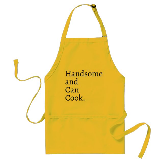 Handsome and Can Cook Funny Standard Apron (Front)