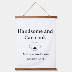 handsome and can cook master chef man kitchen king hanging tapestry