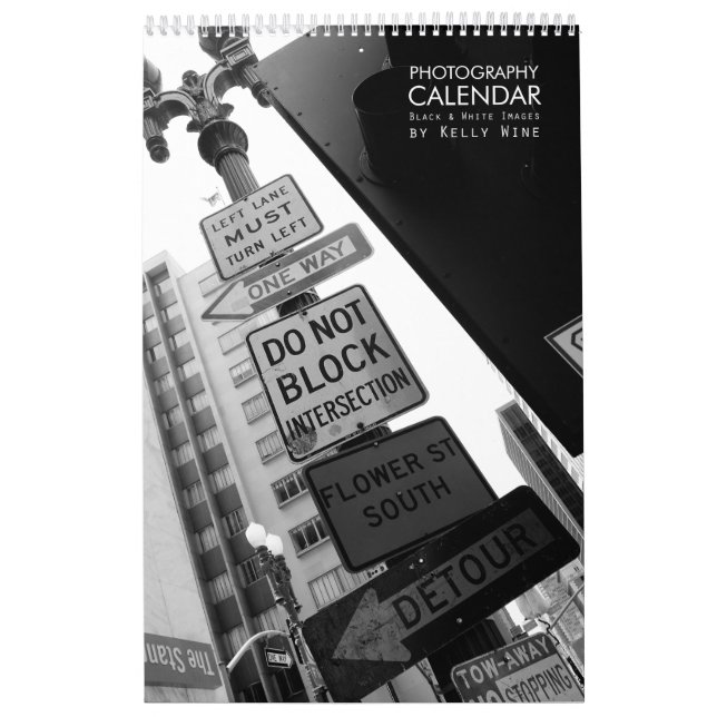 Handsome B&W Photo Calendar - Kelly Wine (Cover)