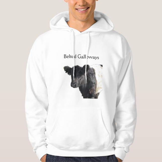 Handsome Belted Galloway Steer Hoodie (Front)