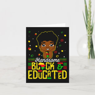 Handsome Black Educated Black History Kids Boys Ju Card