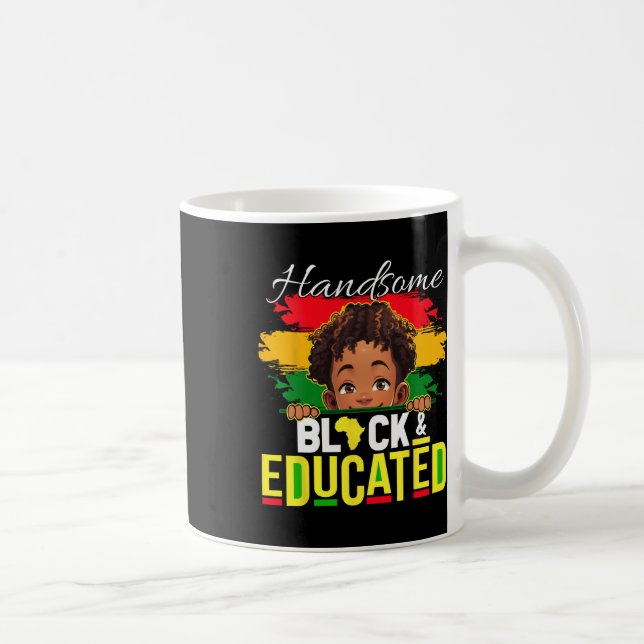 Handsome Black Educated Black History Shirt For Ki Coffee Mug (Right)