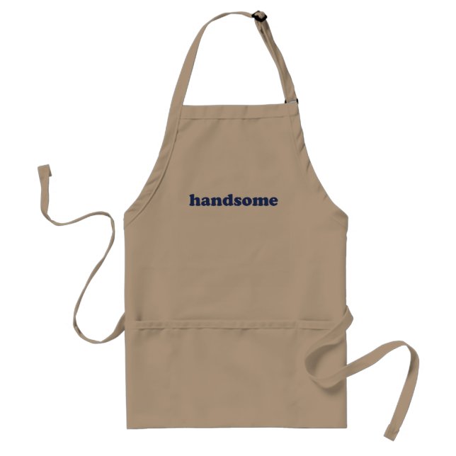 Handsome blue modern typography funny cute flirty  standard apron (Front)