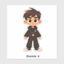 Handsome cartoon boy