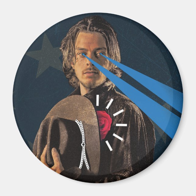 Handsome Cowboy Looks for Love Magnet (Front)