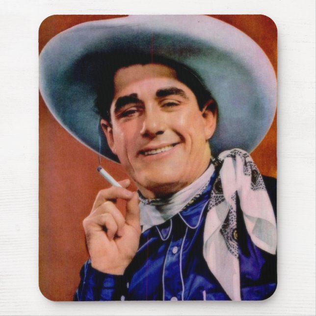 handsome cowboy with cigarette mouse mat (Front)