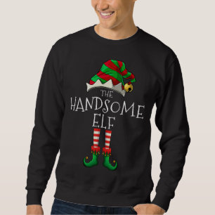 Handsome Elf Matching Family Christmas Party Pajam Sweatshirt