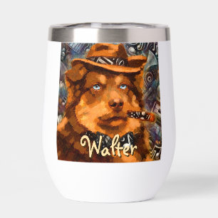 Handsome Gangster Dog w/Blue Eyes Personalised