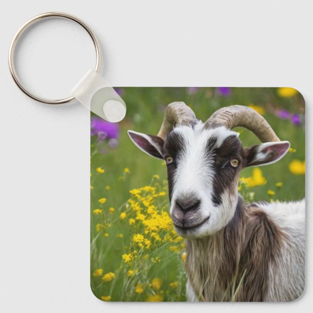 Handsome Goat  Key Ring (Front)
